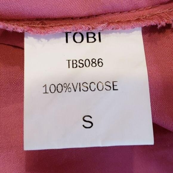 Tobi Mauve Pink Afternoon Shift Mini Dress Long Bell Sleeve Women's Size Small - Picture 7 of 10